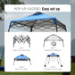 8x8ft Easy Set Up Pop Up UV Protection Canopy Tent with 1 Side Wall, Blue