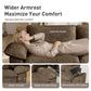 Sophia&William Sectional Sofa Sets, Oversized Cloud Couch Sofa Set 5-Seater Chenille Modular Sofa with 5 Pilliows & Deep Seat for Living Room, Grayish Brown