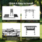 Sophia & William Camping Table Adjustable Height Aluminum Camping Table Outdoor Portable Table with Storage