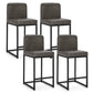 Sophia & William Counter Height Bar Stools with High Backrest Set of 4 Comfortable Modern Counter Stools for Kitchen & Home, Gray