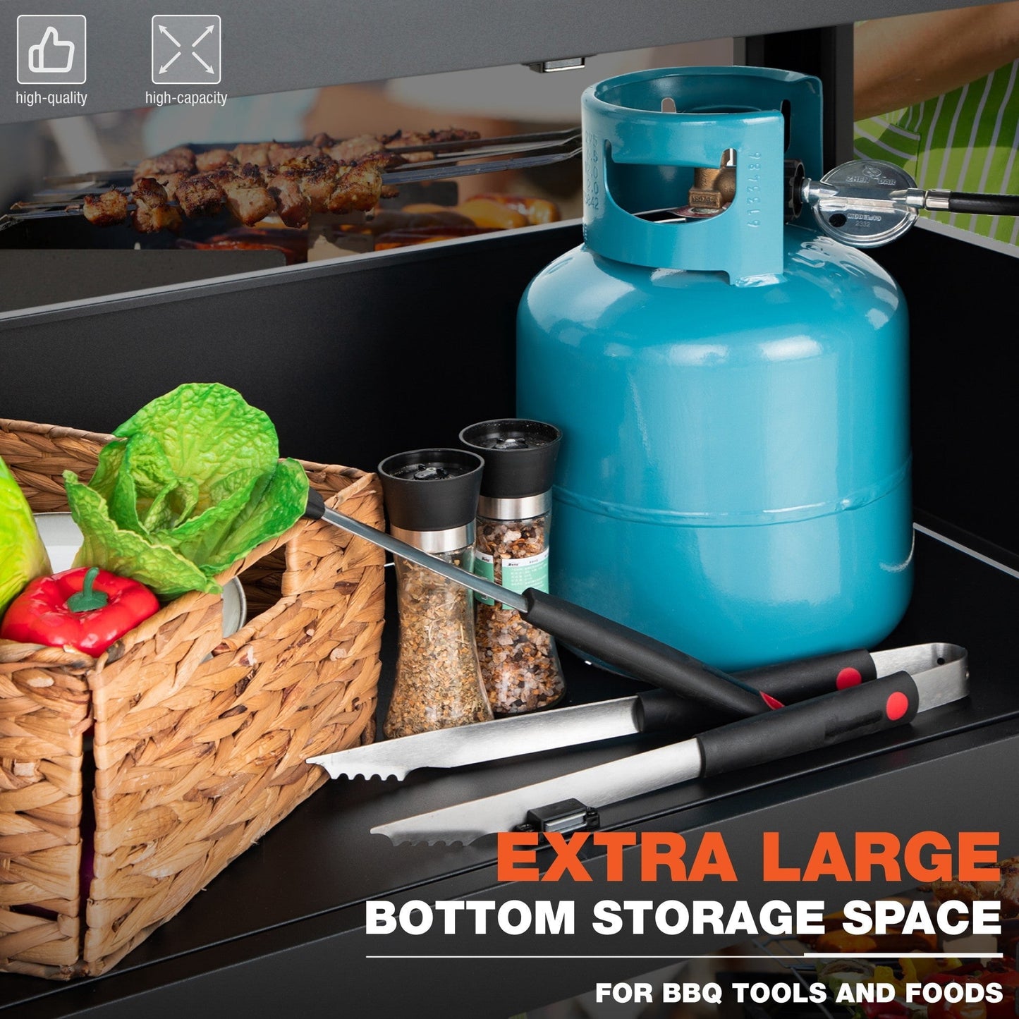 Sophia & William 6-Burner Propane Gas BBQ Grill with Side Burner & Porcelain-Enameled Cast Iron Grates, 65,800BTU Stainless Steel Outdoor Cooking Barbecue Grill, 665 SQ.IN. Cooking Area, Silver