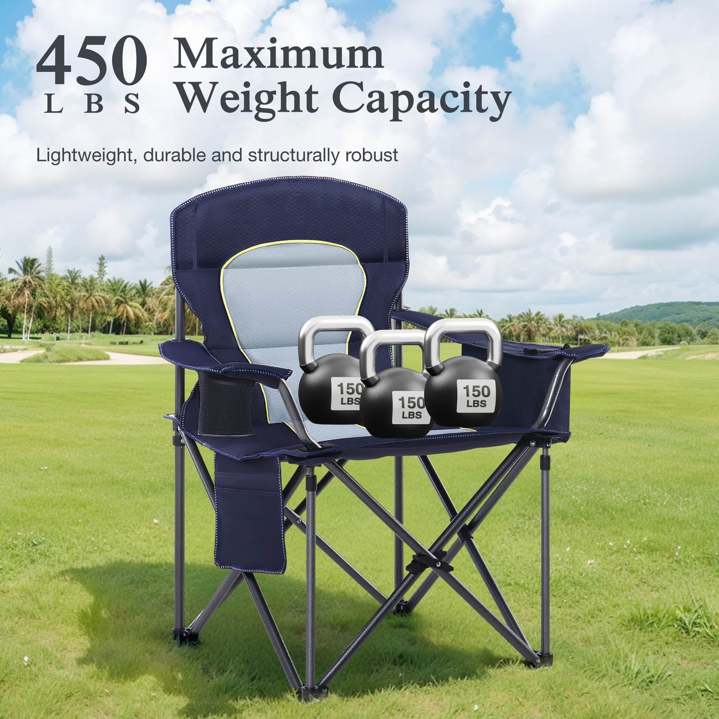 Sophia & William Foldable Canopy Chair Portable Camping Lounge Chair Outdoor Sunshade Canopy Chair with Cup Holder, Royal Blue