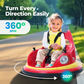 Sophia&William Bumper Car for Kids 12V Battery Powered Ride on w/Bluetooth Music, LED Lights, Remote Control, Electric Toy Car in 2 MPH with DIY Stickers, Red