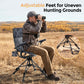Sophia & William 360 Degree Silent Swivel Breathable Textilene Hunting Blind Foldable Camping Chair with Patented Quick Setup Frame
