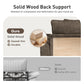 Sophia&William Sectional Sofa Sets, Oversized Cloud Couch Sofa Set 5-Seater Chenille Modular Sofa with 5 Pilliows & Deep Seat for Living Room, Grayish Brown