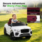 Alpha Joy 12V Kids Ride On Car Licensed Bentley Electric Vehicle with Remote Control, Soft Start, 3 Speed, LED Lights, Built-in Storage & Music, Gift for Boys Girls Ages 3-8, White
