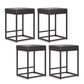 Sophia & William 24" Bar Stool Counter Height Bar Stools with Footrest, 4 Pack, Black