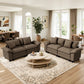 Sophia&William Modular Sectional Sofa Sets, Modern Chenille Cloud Couch Sofa Set 4-Seater Oversized Sectional Sofa with 4 Pillows for Living Room,Grayish Brown