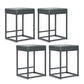 Sophia & William 24" Bar Stool Counter Height Bar Stools with Footrest, 4 Pack, Gray