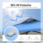 8x8ft Easy Set Up Pop Up UV Protection Canopy Tent with 1 Side Wall, Blue