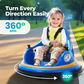 Sophia&William Bumper Car for Kids 12V Battery Powered Ride on w/Bluetooth Music, LED Lights, Remote Control, Electric Toy Car in 2 MPH with DIY Stickers, Blue