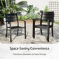 Sophia&William 7Pcs Patio Dining Set Outdoor Metal Stackable Chairs and Rectangular Table Furniture Sets for 6