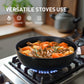 Sophia & William 15 Pieces Kitchen Nonstick Granite-Coated Cookware Set - Black
