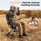Sophia & William Heavy Duty 360¡ã Swivel Hunting Chair with Patent-Pending Quick-Lock Frame, Waterproof 600D Camo Oxford Fabric, Adjustable Legs for Outdoor Camping, Fishing & Blind - 330lbs Capacity