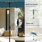 Alpha Joy 10ft 3 Tier Auto-Tilt Outdoor Patio Umbrella Beach Garden Double Vented Table Umbrella with Push Button and Crank, Peacock Blue & Cerulean