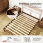 Sophia & William Queen Size Platform Bed Frame Rattan Bed Frame with Adjustable Headboard & Wooden Slats for Bedroom,No Box Spring Needed