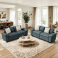 Sophia&William Modular Sectional Sofa Sets, Modern Chenille Cloud Couch Sofa Set 4-Seater Oversized Sectional Sofa with 4 Pillows for Living Room,Blue