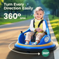 Alpha Joy Kids Bumper Car 12V Battery Powered Ride on w/LED Lights, Bluetooth Music, 360¡ã Spin, Remote Control, Electric Car in 2 MPH with Stickers, Blue