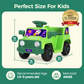 Alpha Joy Kids Remote Control Car Toys with LED Lights & Rocket Sticker, Green
