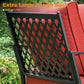 Sophia&William 9 Seat Patio Outdoor Furniture Set Metal Conversation Set with Ottomans & Rocker Chair, Red