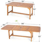 Sophia & William Acacia Wood Expandable Patio Dining Table for 6-8 person - Teak