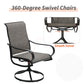 Sophia & William 7 Piece Outdoor Patio Dining Set Metal Table and Textilene Seivel Chairs Furniture Set