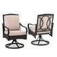 Sophia&William 7 Pieces Outdoor Patio Dining Set Swivel Chairs and Table Set for 6