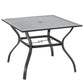 Sophia & William 5-Piece Outdoor Patio Dining Set Cushioned Swivel Chairs and Steel Square Table Set with Cushion, Beige