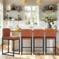 Sophia & William Counter Height Bar Stools with High Backrest Set of 4 Comfortable Modern Counter Stools for Kitchen & Home, Brown