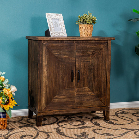 Sophia&William 2-Door Rustic Accent Cabinet for Kitchen, Dining, Living Room
