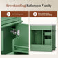 Sophia & William 30inch Bathroom Vanity with 5inch Deep Sink Freestanding Wood Bathroom Cabinet Vanity with 1 Door & 2 Drawers, Sage Green