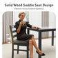 Alpha Joy Farmhouse Dining Table Set for 4, Faux Marble Rectangular Table with Solid Wood Paded Chairs