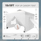 Alpha Joy 10'x 10' Instant Canopy Outdoor Ez Up Outdoor Canopy Shelter Tent with 4 Side Walls, White