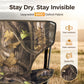 Sophia & William 2 Pack Hunting Chair 600D Waterproof Folding Hunting Blind Supports 230Lbs with Lumbar Support,Camo