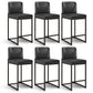 Sophia & William Counter Height Bar Stools with High Backrest Set of 6 Comfortable Modern Counter Stools for Kitchen & Home, Black