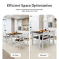 Alpha Joy Farmhouse Dining Table Set for 4 Solid Wood Kitchen Chairs and Table Set