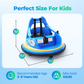 Sophia&William Bumper Car for Kids 12V Battery Powered Ride on w/Bluetooth Music, LED Lights, Remote Control, Electric Toy Car in 2 MPH with DIY Stickers, Blue