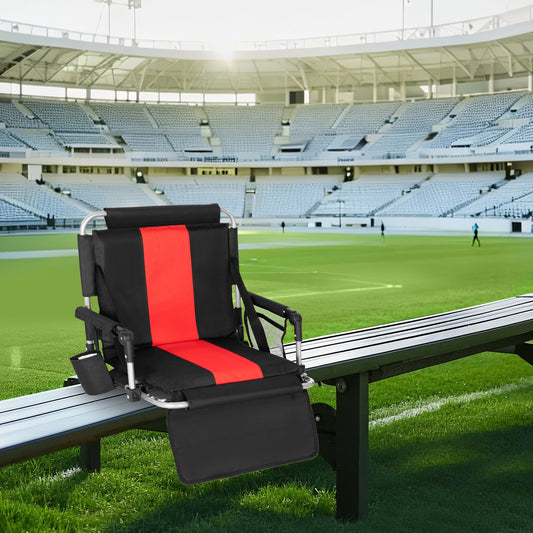 Sophia&William Portable Stadium Chair Stadium Seat for Bleacher with Cup Holder