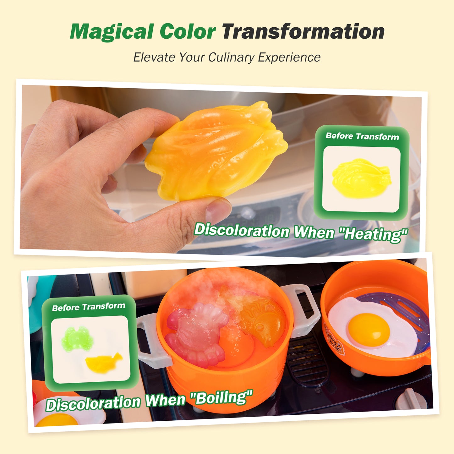 Sophia & William 87Pcs Pretend Play Kitchen 38.59Inch Toy Sets for Kids w/Realistic Sounds & Lights, Microwave Oven, Range Hood, Faucet, Cooking Stove, Sink, Navy Blue