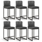 Sophia & William Counter Height Bar Stools with High Backrest Set of 6 Comfortable Modern Counter Stools for Kitchen & Home, Gray