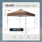 10'x 10' Pop up Canopy Tent Outdoor Event Instant Tent with Roller Bag