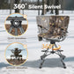 Sophia & William 360°Silent Swivel Hunting Chair Stability & Comfort Blind Chair with Pedals & Armrest, Camouflage