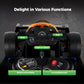 Alpha Joy Kids Drift Go-kart 12V 550W Power Ride on Crazy Cart w/Remote Control, LED Lights, Bluetooth Music, 3 Speeds, Electric Car for Kids Aged 3-8, Orange
