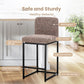 Sophia & William Counter Height Bar Stools with High Backrest 4 Pack Soft & Durable Chenille Fabric Bar Stools for Kitchen Island, Brown