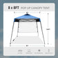 8x8ft Easy Set Up Pop Up UV Protection Canopy Tent with 1 Side Wall, Blue