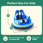 Alpha Joy Kids Bumper Car 12V Battery Powered Ride on w/LED Lights, Bluetooth Music, 360¡ã Spin, Remote Control, Electric Car in 2 MPH with Stickers, Blue