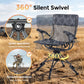 Sophia & William 360 Degree Silent Swivel Breathable Textilene Hunting Blind Foldable Camping Chair with Patented Quick Setup Frame