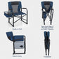 Alpha Joy Director Chair Supports 350Lbs Heavy Duty Folding Camping Chair Oversized Portable Tailgating Chair with Cup Holder & Cooler Bag