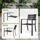 Sophia&William 7Pcs Patio Dining Set Outdoor Metal Stackable Chairs and Rectangular Table Furniture Sets for 6