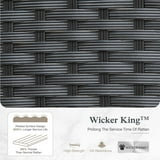 Sophia & William 7 Pieces Patio Outdoor Dining Set HDPE Furniture Set Wood-grain Table and Chairs Set with Wicker Back